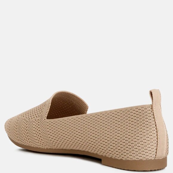 London Rag Akili Knit Beige Textile Solid Flats/NIB/9 - Picture 3 of 11